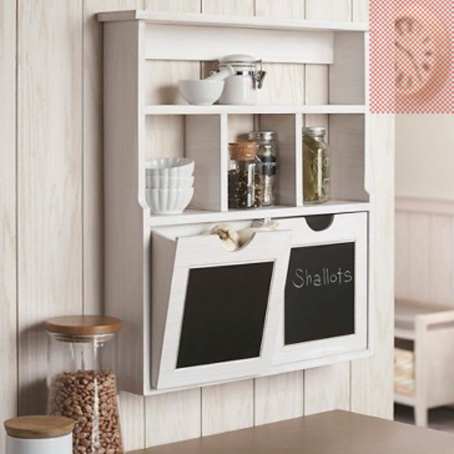 Wood Chalkboard Cubby with Drawers