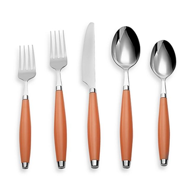 Fiesta® by Cambridge® 5-Piece Flatware Place Setting in Tangerine