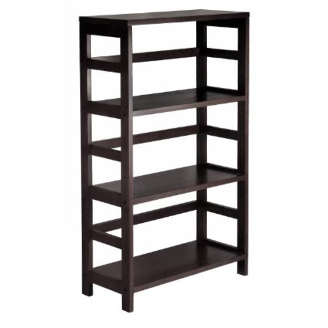 Winsome Wood 3-Shelf Wide Shelving Unit, Espresso