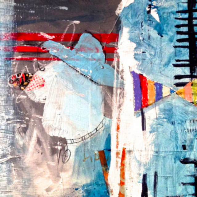 Just Bee, Mixed Media on Canvas by Todd Thomas Brown