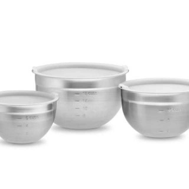 Stainless Steel Mixing Bowls with Lids, Set of 3