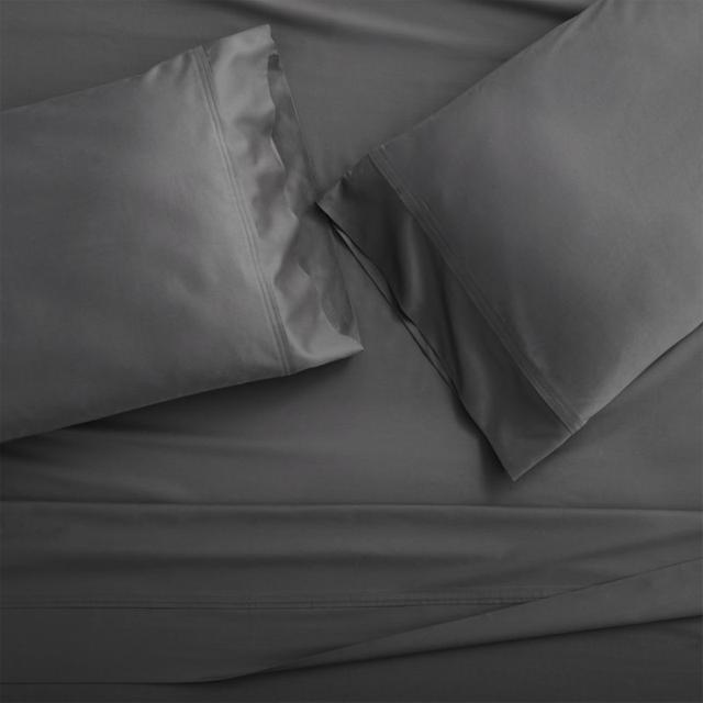 Set of 2 Grace Charcoal Standard Pillow Cases