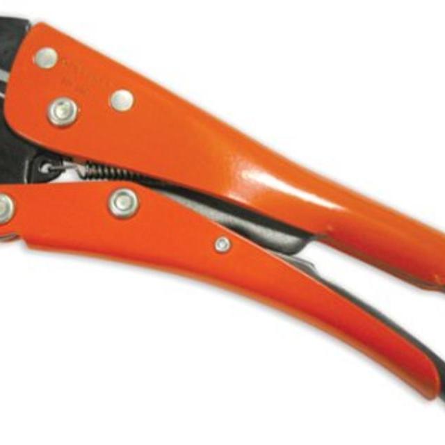 Grip-On 111-10 10-Inch Curved Jaw Locking Pliers, Nickel-Plated