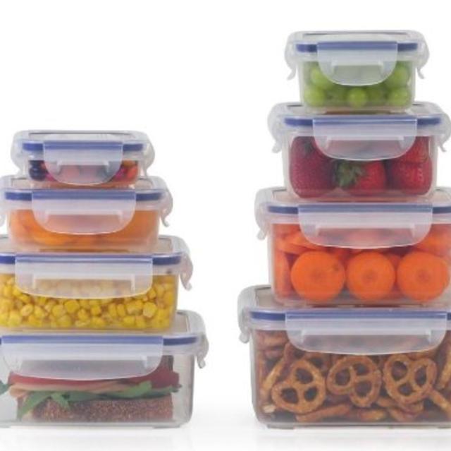 Popit Little Big Box Food Plastic Container Set, 8 Pack