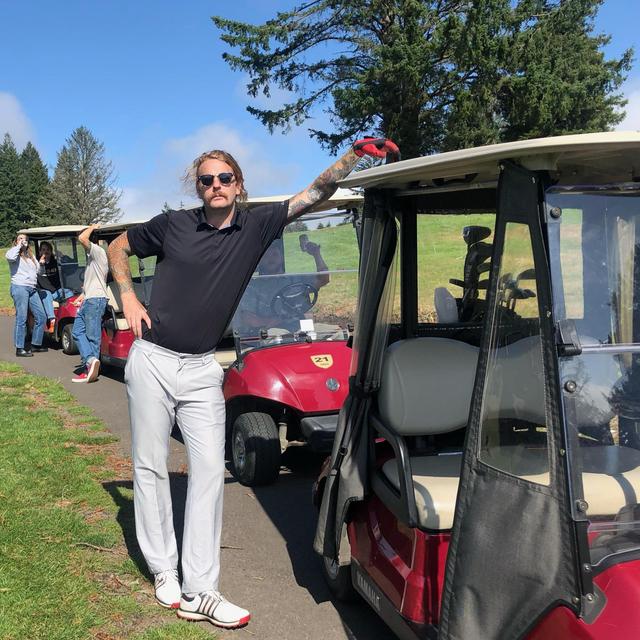 Golf on our honeymoon