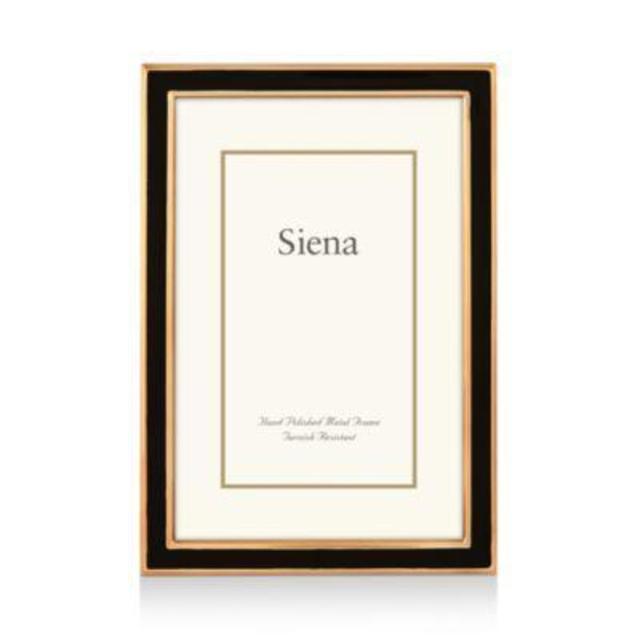 Siena Black Enamel with Gold Frame, 8" x 10"
