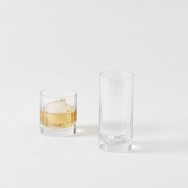 Richard Brendon Fluted Crystal Glassware - Double Old Fashioned