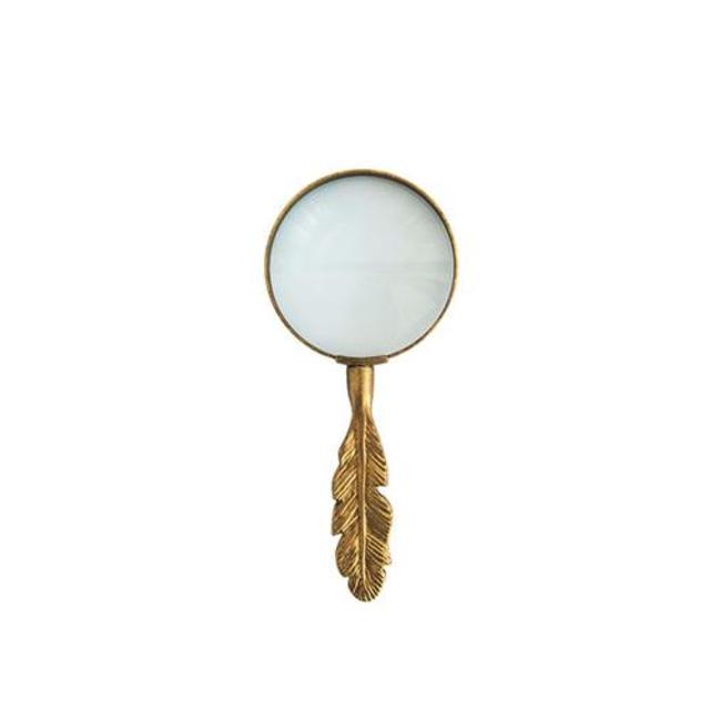 GOLD FEATHER MAGNIFYING GLASS