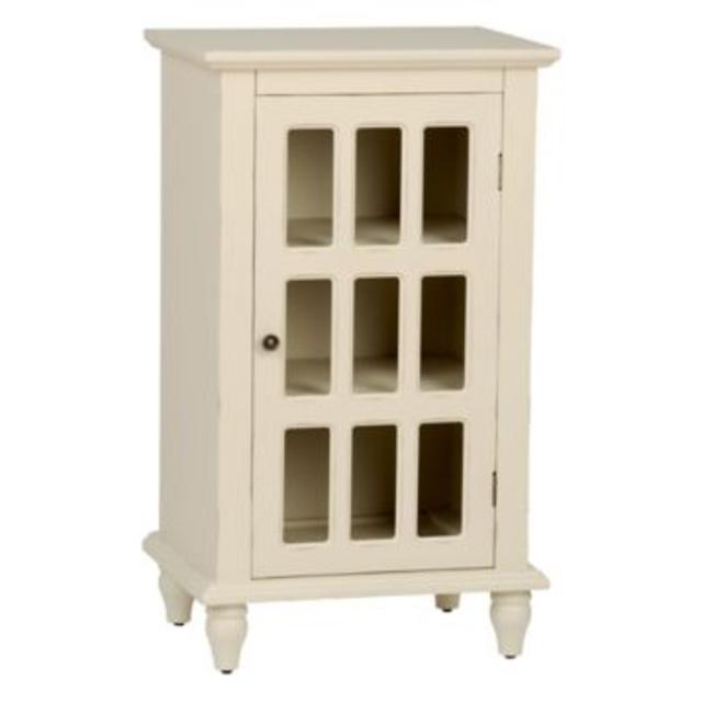 Antique Cream Window Pane Side Table