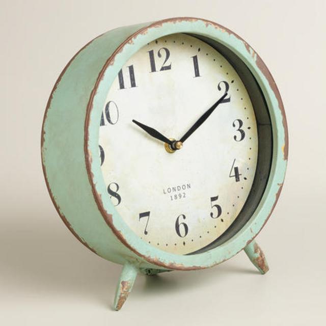 Large Aqua Charlie Clock - World Market