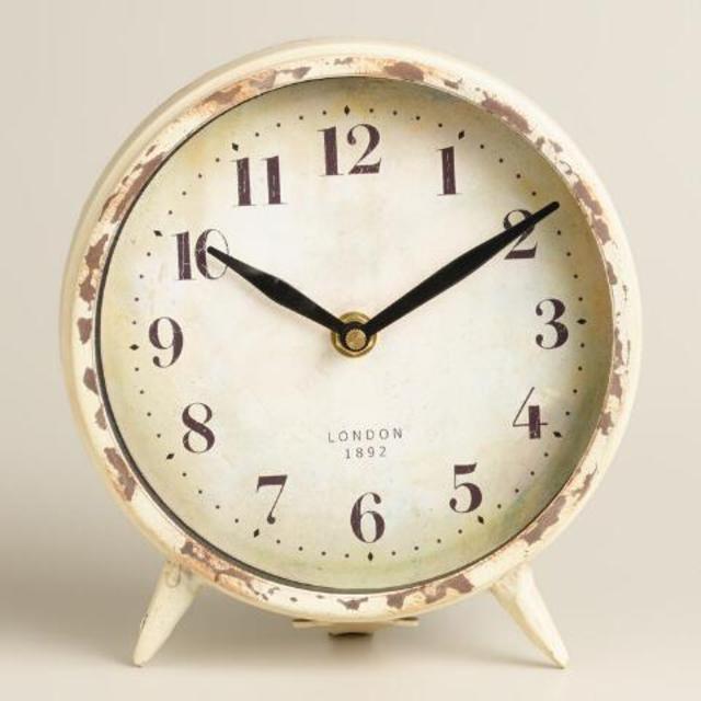 Small Ivory Charlie Clock - World Market