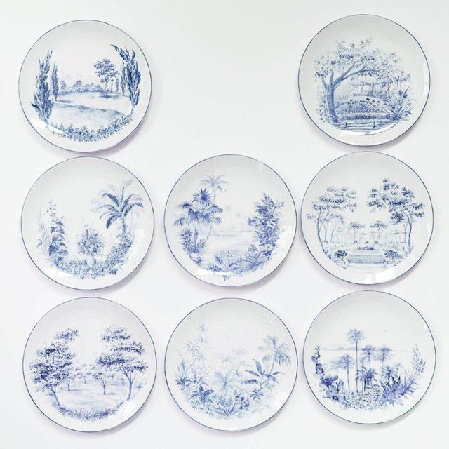 Blue & White Secret Garden Dinner Plate