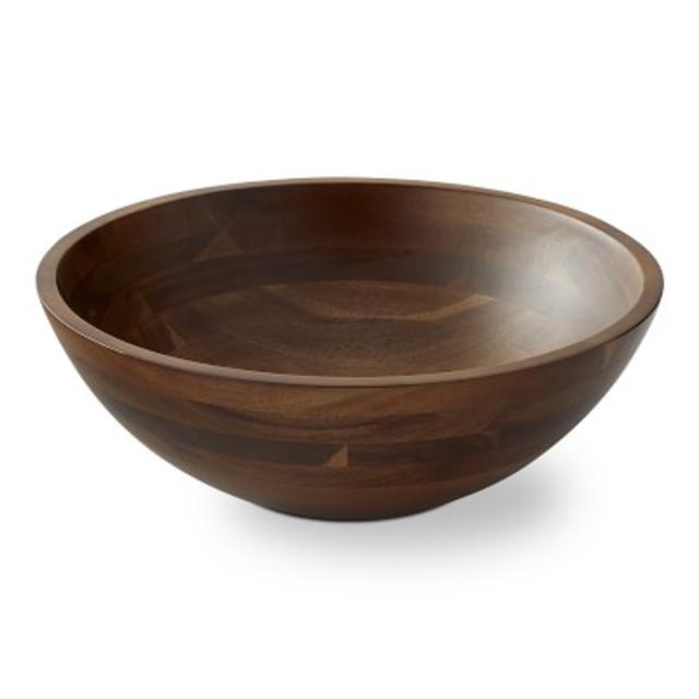 Dark Wood Salad Bowl