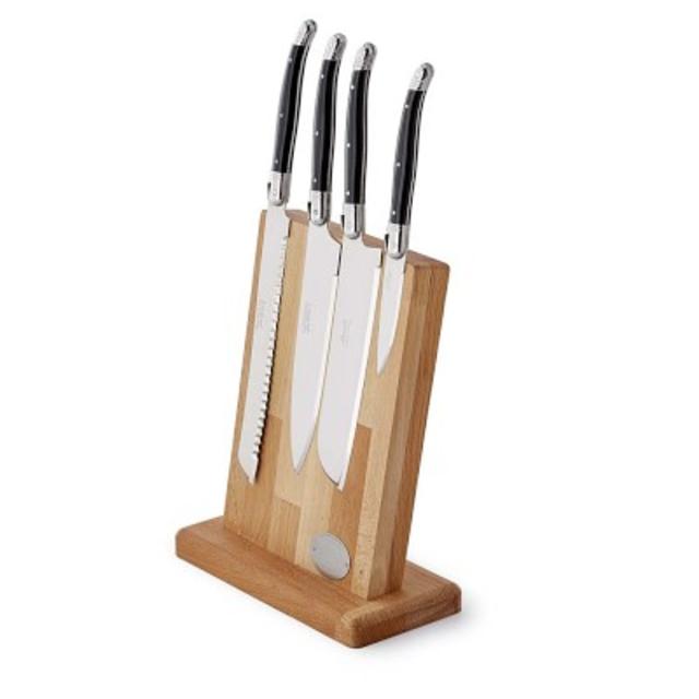 Laguiole Jean Dubost Magnetic Knife Block Set, Set of 5