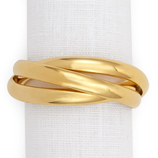 Three Ring Napkin Jewels - Gold - L'OBJET