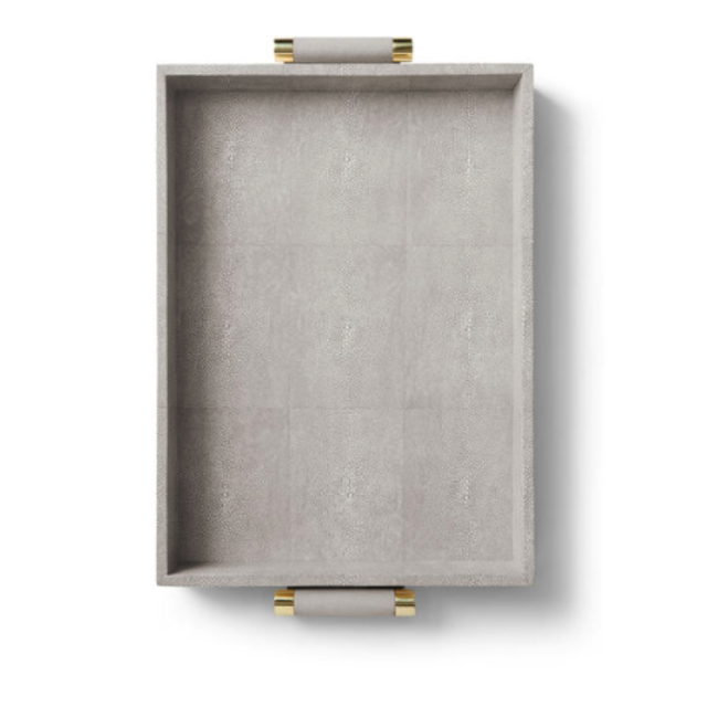 Classic Shagreen Serving Tray (Dove)