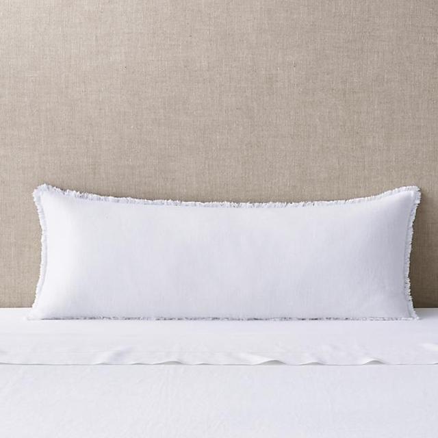 Linen Frayed Edge Oversized Lumbar Sham