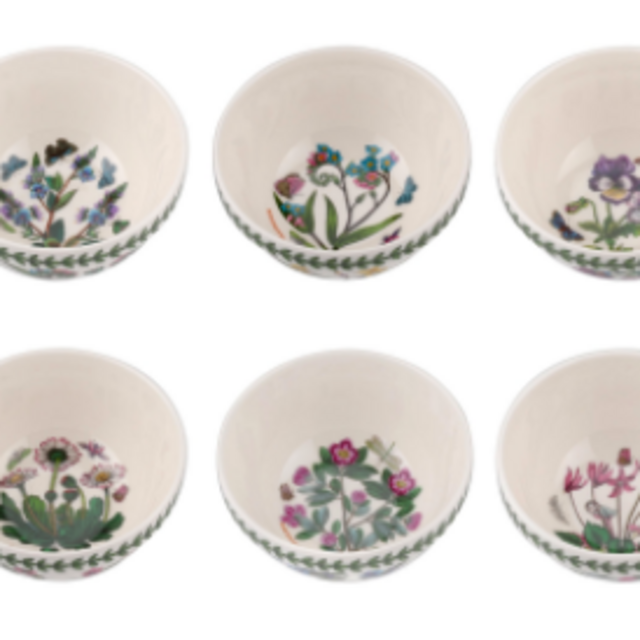Botanic Garden 5 Inch Stacking Bowl Set of 6 (Assorted Motifs)