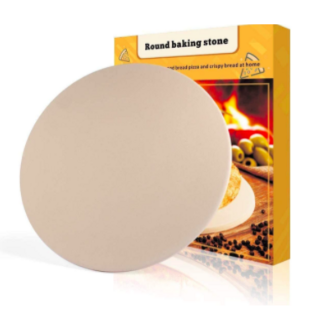 PentaBeauty Pizza Stone, 16''x 16'' Round Engineered Tuff Cordierite Durable Baking Stones for Ovens & Grill & BBQ, Stone Oven Round Pizza Stone