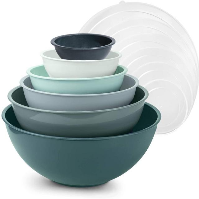 6 Mixing Bowls with Lids - (Teal)