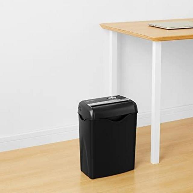 Amazon Basics 6-Sheet Cross-Cut Paper and Credit Card Home Office Shredder