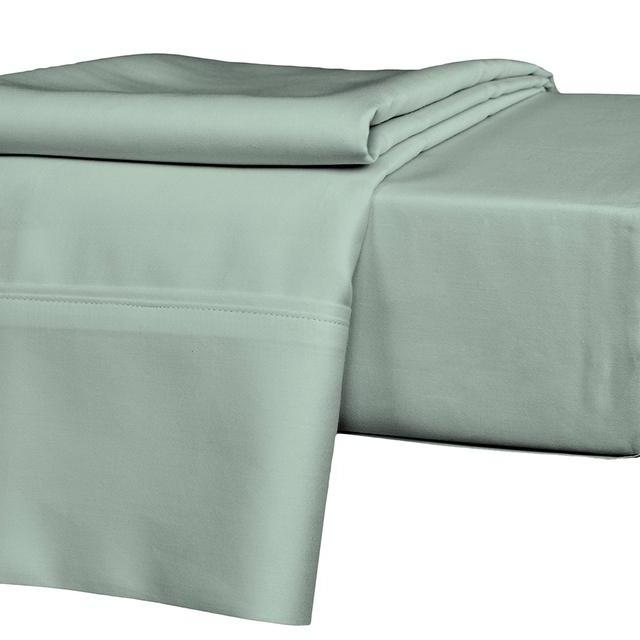 Brielle 630 Thread Count Egyptian Cotton Sateen Premium 600 Plus Sheet Set, Queen, Sage