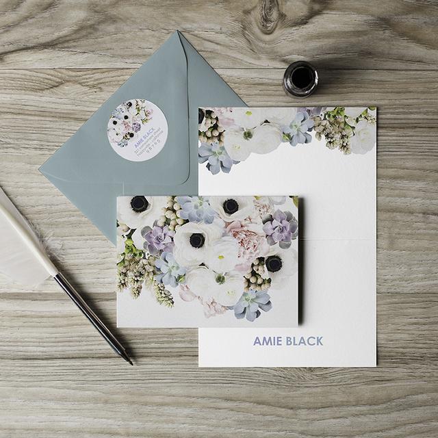 in bloom - note cards