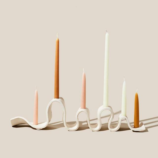 Stoneware Taper Candle Holder