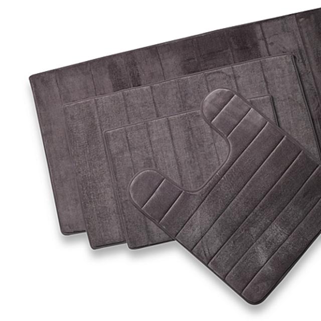 Microdry® Ultimate Performance THE ORIGINAL Memory Foam 17x 24in Bath Mat in Charcoal