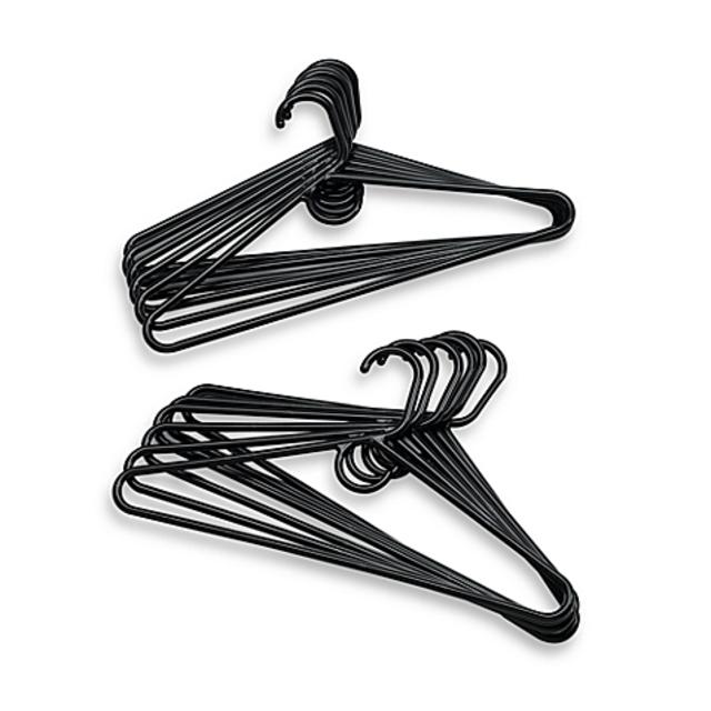 SALT™ 12-Pack Heavyweight Hangers in Black