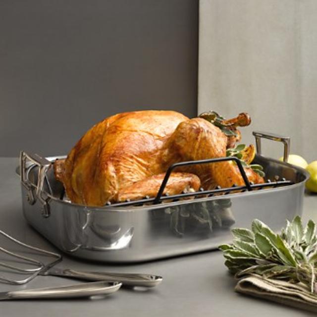 All-Clad Stainless Steel Large Rotisserie Combo