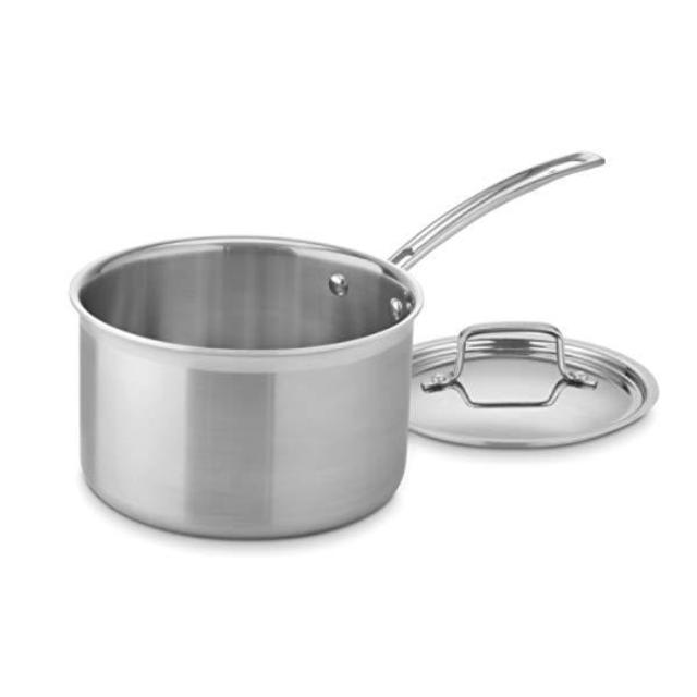 Cuisinart MCP194-20N MultiClad Pro Stainless Steel 4-Quart Saucepan with Cover