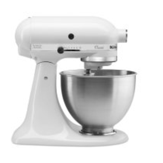 Product Image KitchenAid Classic Series 4.5 Quart Tilt-Head Stand Mixer, White (K45SSWH)