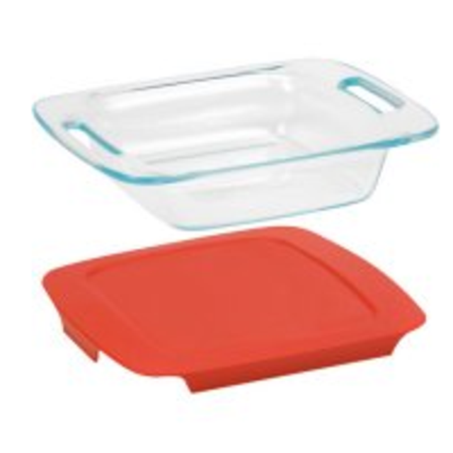 Pyrex Easy Grab 8" Square Baking Dish with Cover, Glass