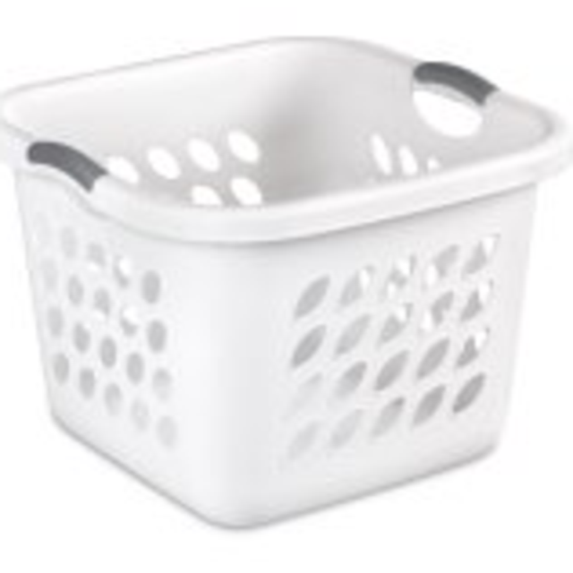 Sterilite 1.5 Bushel/53 L Ultra Square Laundry Basket, White