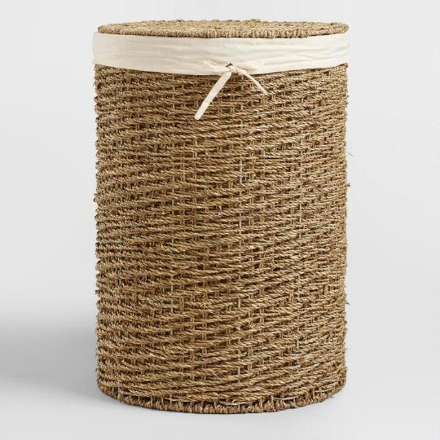 Trista Seagrass Round Hamper