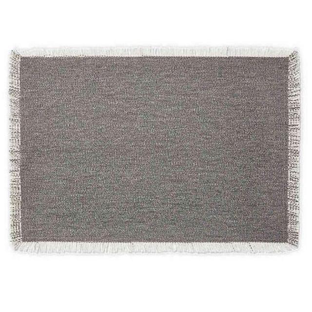 Artisanal Kitchen Supply® Rustic Fringe Placemat in Grey