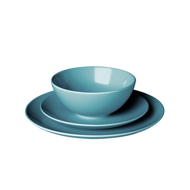 FÄRGRIK 18-piece dinnerware set, turquoise