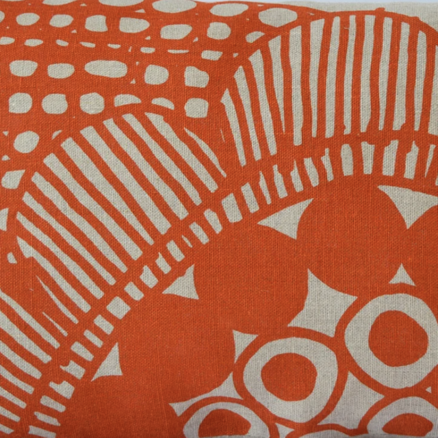 Marimekko Decorative Pillow Cover- Front Side Sirtolapuutarha- Back Side Solid Beige , 12"x20" (30x50cm)X