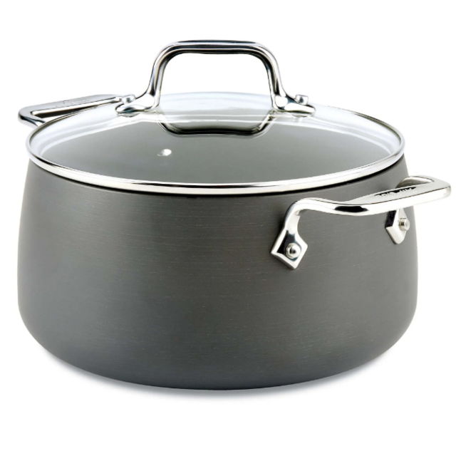 HA1 Hard Anodized Nonstick Cookware, Soup Pot with lid, 4 quart