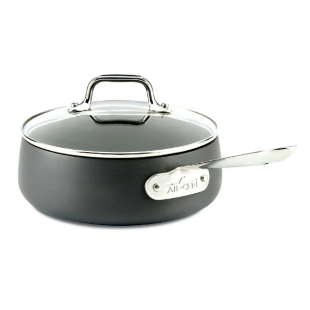 HA1 Hard Anodized Nonstick Cookware, Sauce Pan with lid, 2.5 quart
