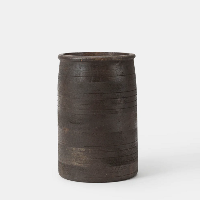 Dark Mango Wood Canister