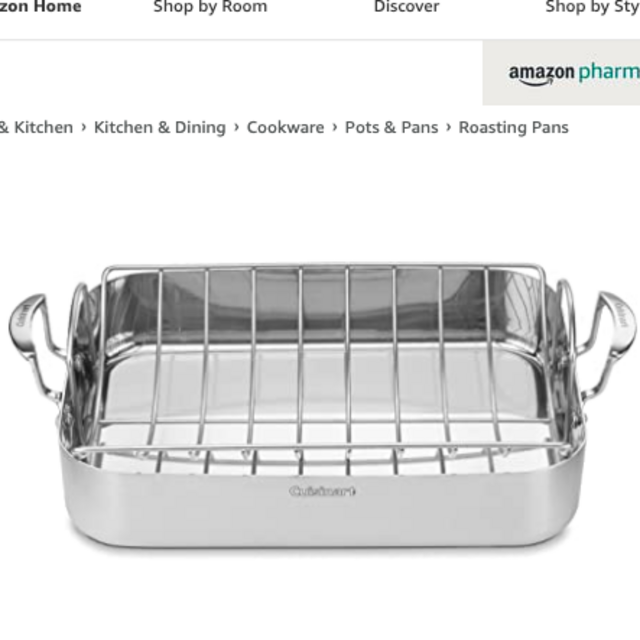 Cuisinart MultiClad Pro Stainless 16-Inch Rectangular Roaster with Rack