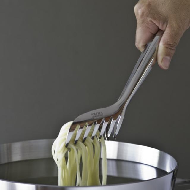 Piazza Stainless-Steel Pasta Tongs