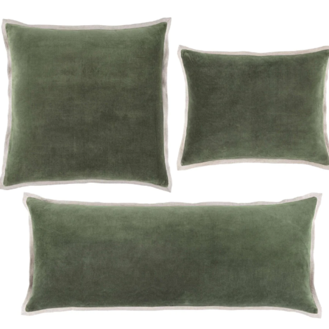 Gehry Velvet Sage Decorative Pillow