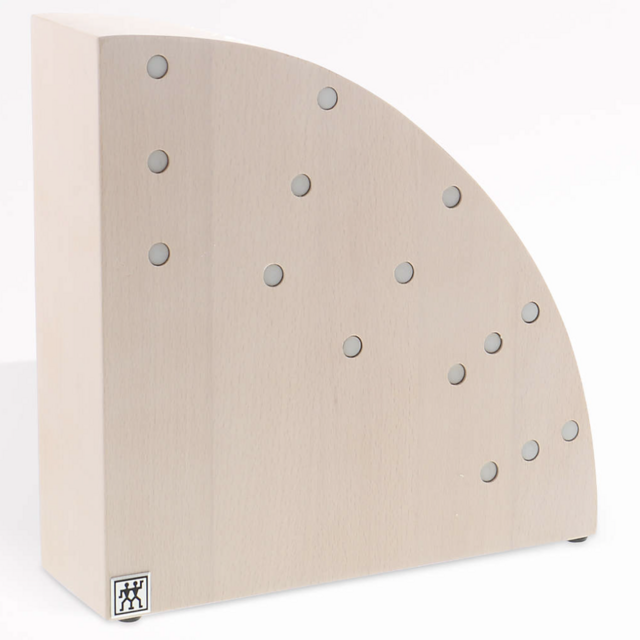 ZWILLING ® White Beech Wood Round Italian Magnetic Knife Block