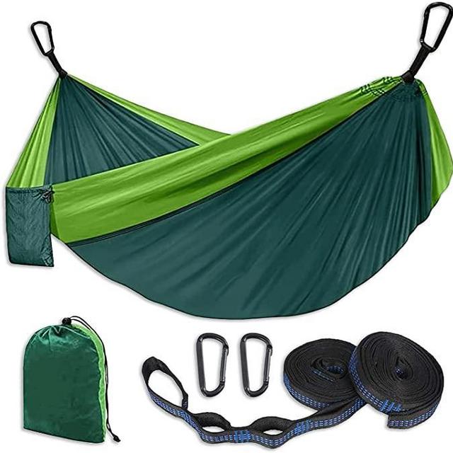 Fuegobird Heavy Duty Outdoor Hammocks, Nylon Parachute Material 330lbs, Portable Carrying Bag with 2 Hanging Straps, Camping, Hiking, Travel