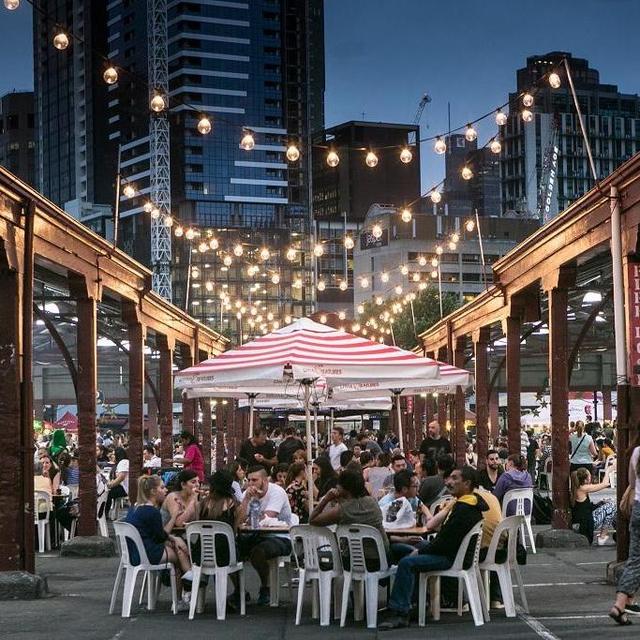 Lunch at Queen Victoria Market in Melbourne