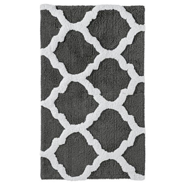 Threshold™ Fretwork Bath Rug - Gray (20x34") product details page