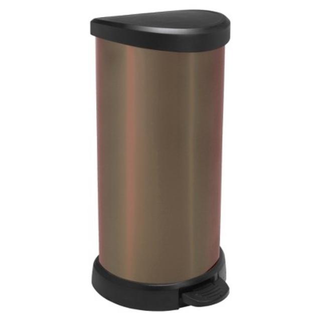 Curver 40 Liter Round Step Open Trash Can product details page